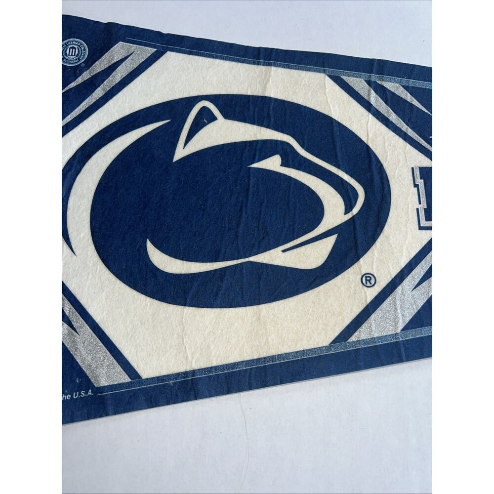 Vintage Penn State Nittany Lions Felt Pennant Flag Wincraft Sports Old Stock - Picture 3 of 4